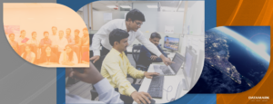 This image depicts Datamark's innovation lab in India